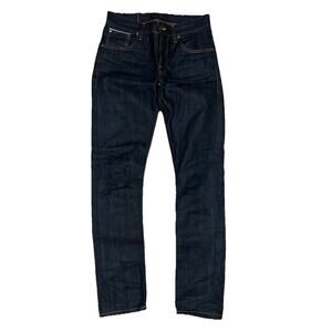 Nudie Mens 30x32 29x32Tag Grim Trim Indigo US Dry Selvedge Denim Jeans Italy